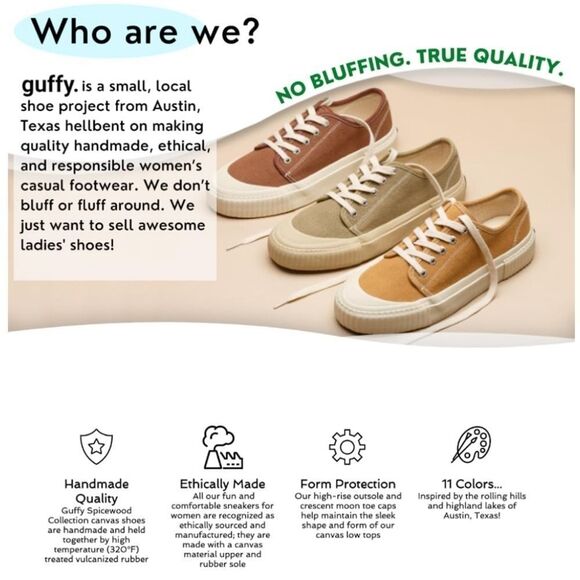 🔸️NIB Guffy Olive Green The Spicewood Canvas Sneakers Size 8 - Picture 6 of 16